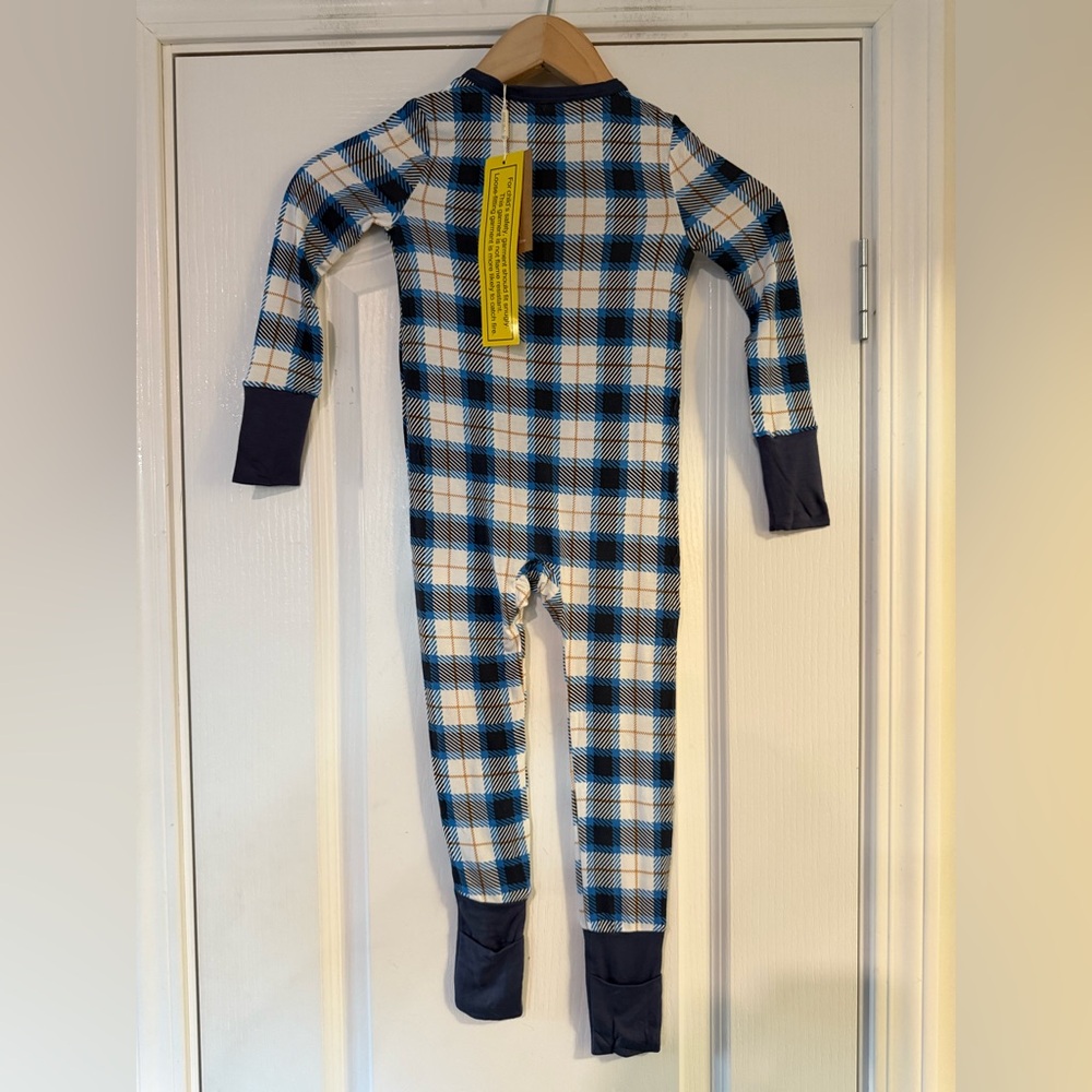 Angel Dear Plaid Two Way Zip Convertible Romper